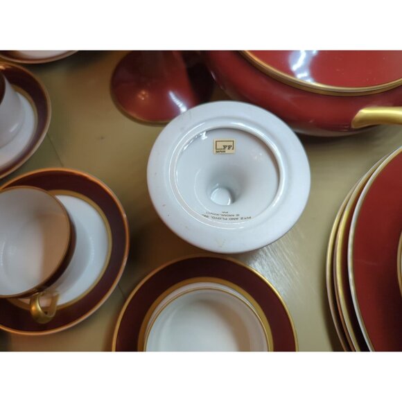 VTG Fitz & Floyd Renaissance Cinnabar 8 Pc Setting 1978 Veg & Soup Bowls 31‎ Pcs - Picture 9 of 9